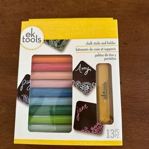 🌵3/$15 EK TOOLS 12 pastel chalk sticks and one magnetic holder (see description)